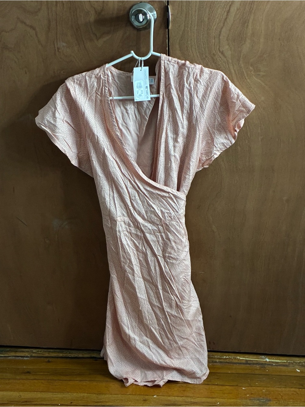 Primark Peach-Blend Wrap Mini Dress